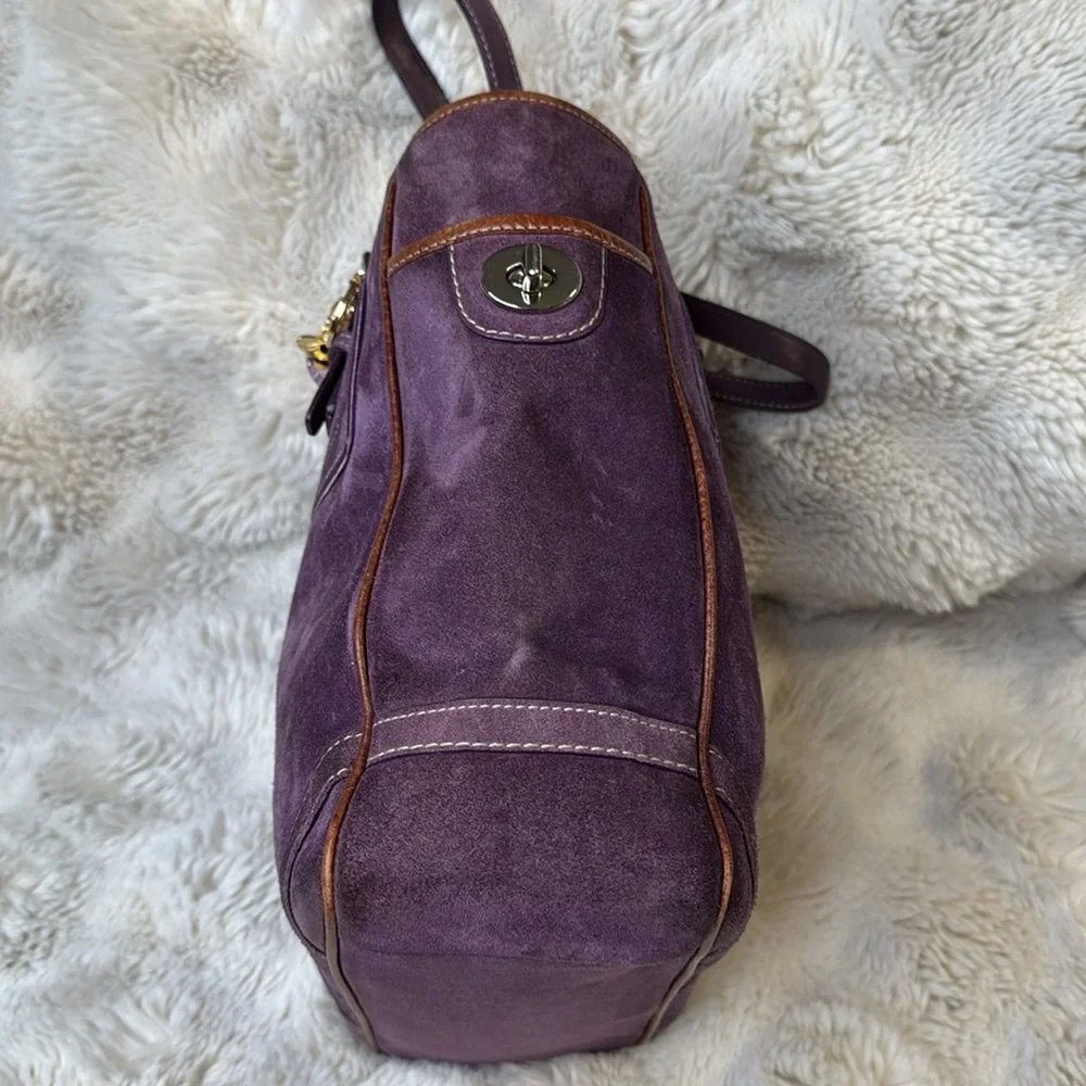 COACH PURPLE SUEDE BAG - Picture 10 of 16